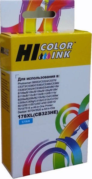 Картридж Hi-Black (HB-CB323HE) для HP Photosmart C5383/ C6383/ B8553/ D5463, №178XL, C