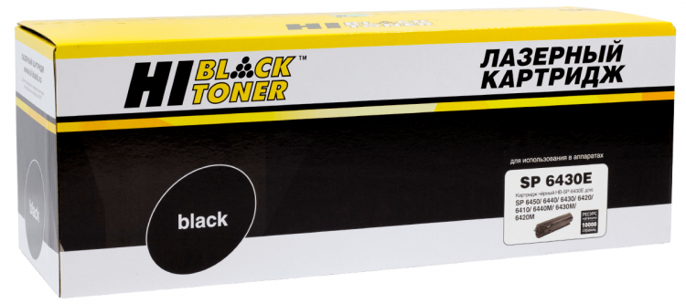 Тонер-картридж Hi-Black (HB-SP6430E) для Ricoh Aficio SP 6430DN, Black, 10K