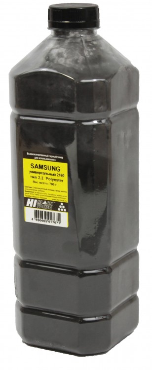Тонер Hi-Black Универсальный для Samsung ML-2160, Polyester, Тип 2.2, Black, 700 г, канистра