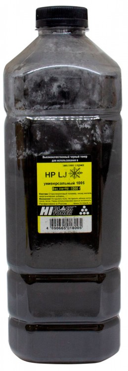 Тонер Hi-Black Универсальный для HP LJ 1005, Зимняя серия, Black, 1 кг, канистра