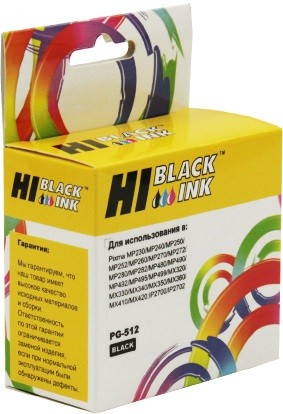 Картридж Hi-Black (HB-PG-512) для Canon PIXMA MP240/ 260/ 480, Bk