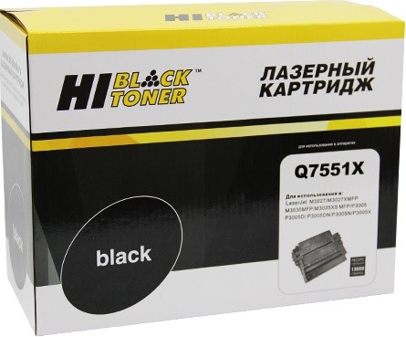 Картридж Hi-Black (HB-Q7551X) для HP LJ P3005/ M3027MFP/ M3035MFP, 13K