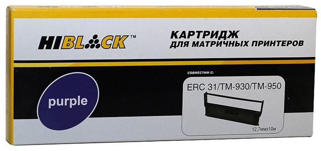 Картридж Hi-Black для Epson ERC-31/ TM-950, Purple, 10м
