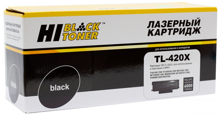 Тонер-картридж Hi-Black (HB-TL-420X) для Pantum M6700/ P3010, Black, 6К