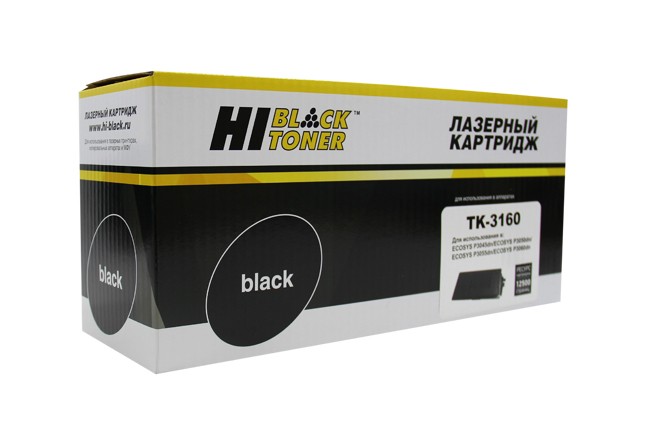 Тонер-картридж Hi-Black (HB-TK-3160) для Kyocera P3045dn/ P3050dn/ P3055dn, черный, 12,5К (без чипа)